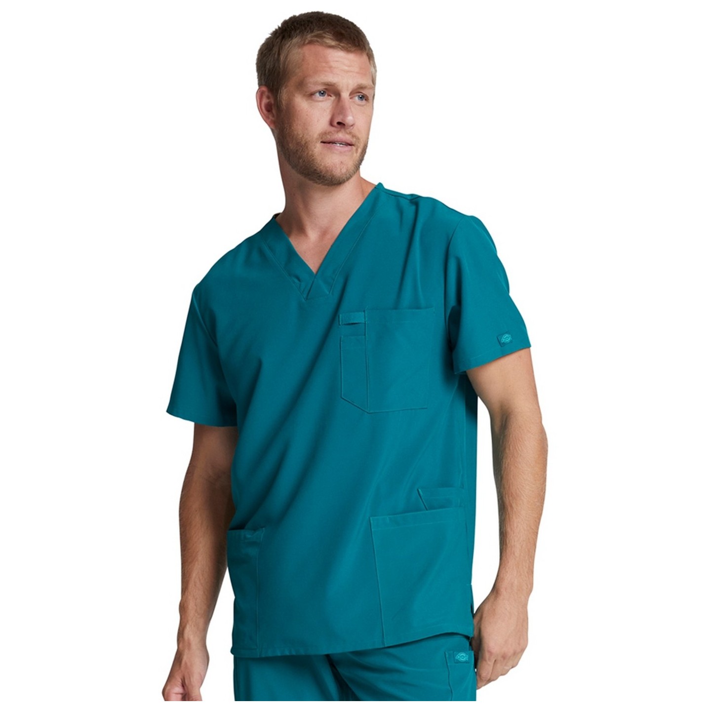 DK635 Dickies EDS Essentials Haut a Col en V avec Poche au Poitrine pour Hommes