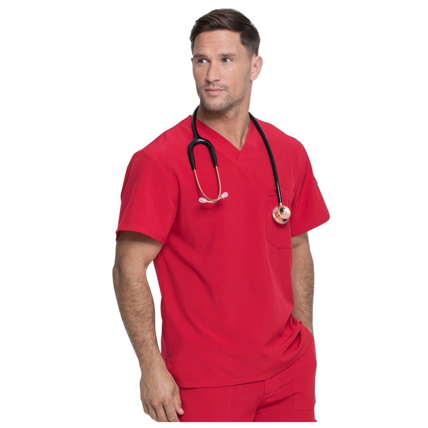 DK635 Dickies EDS Essentials Haut a Col en V avec Poche au Poitrine pour Hommes