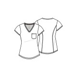 CK819 Tuckable V-Neck Top - Cherokee Form