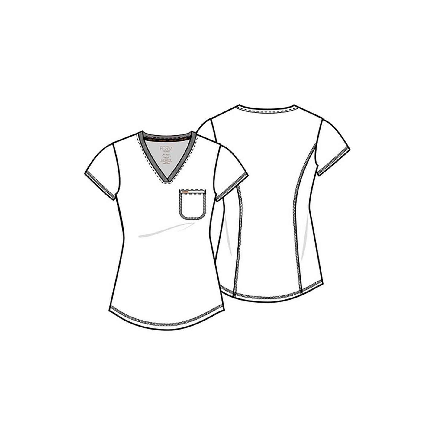 CK819 Tuckable V-Neck Top - Cherokee Form