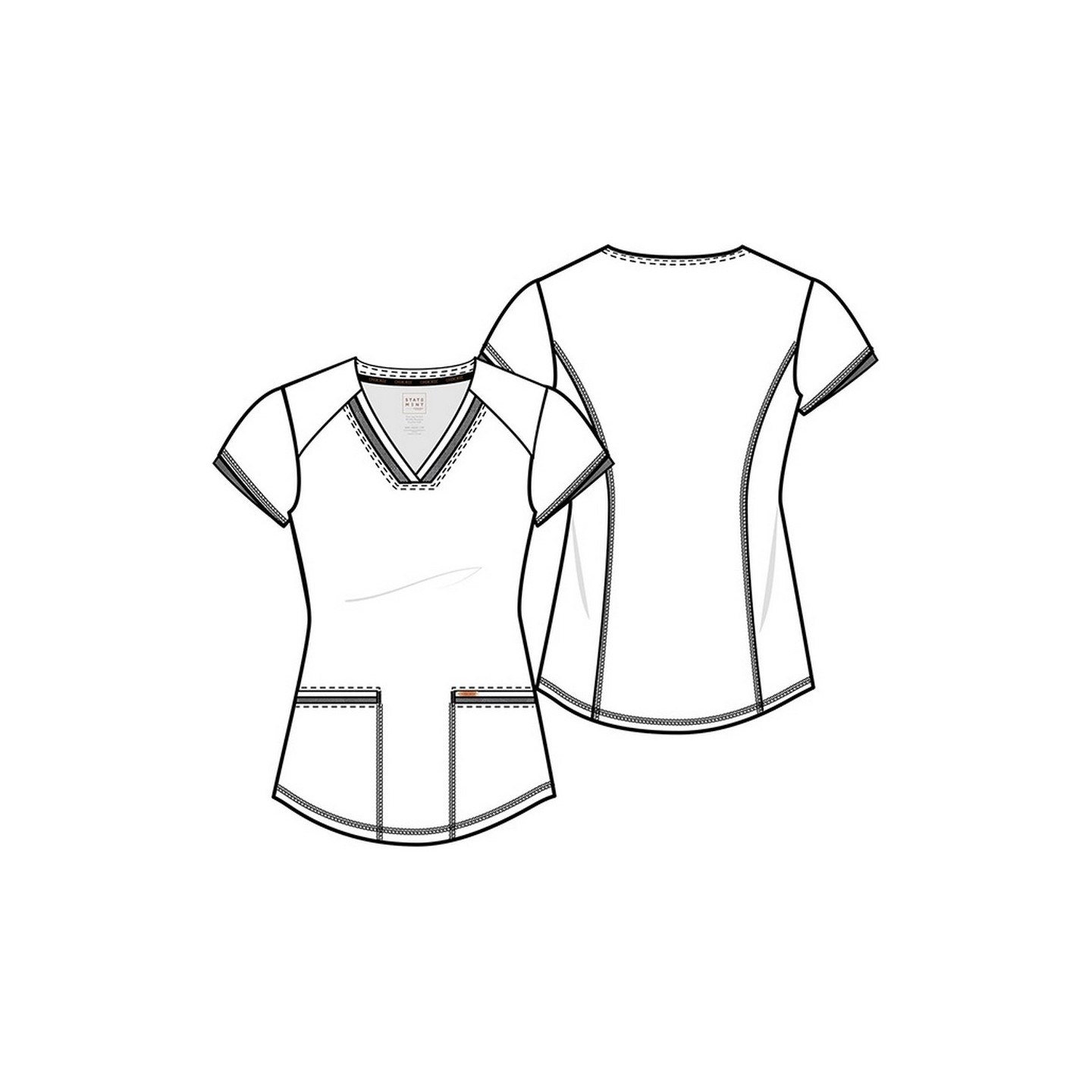 CK840 V-Neck Top in Black - Cherokee Form