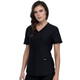 CK840 V-Neck Top in Black - Cherokee Form