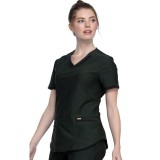 CK840 V-Neck Top in Black - Cherokee Form