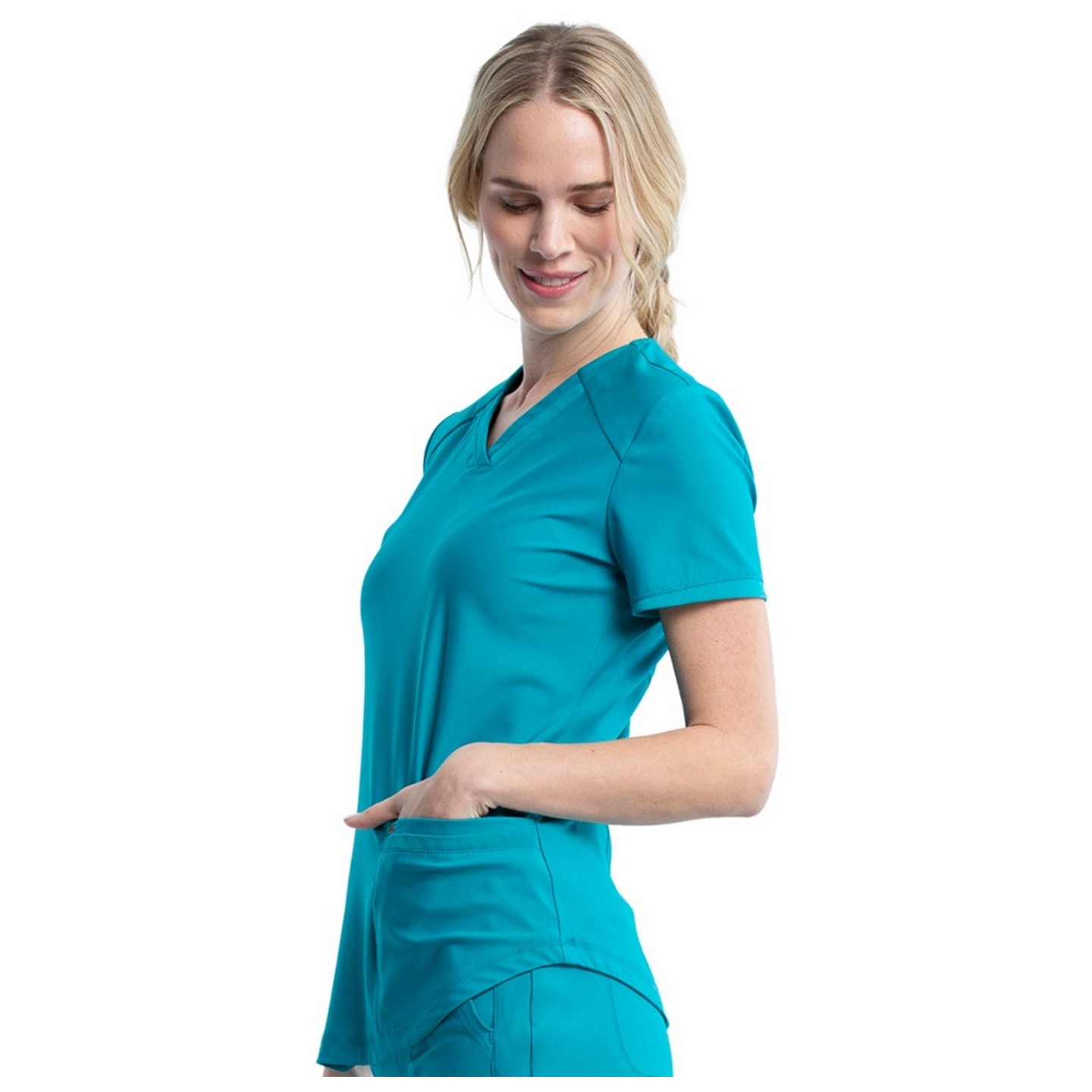 CK840 V-Neck Top in Black - Cherokee Form