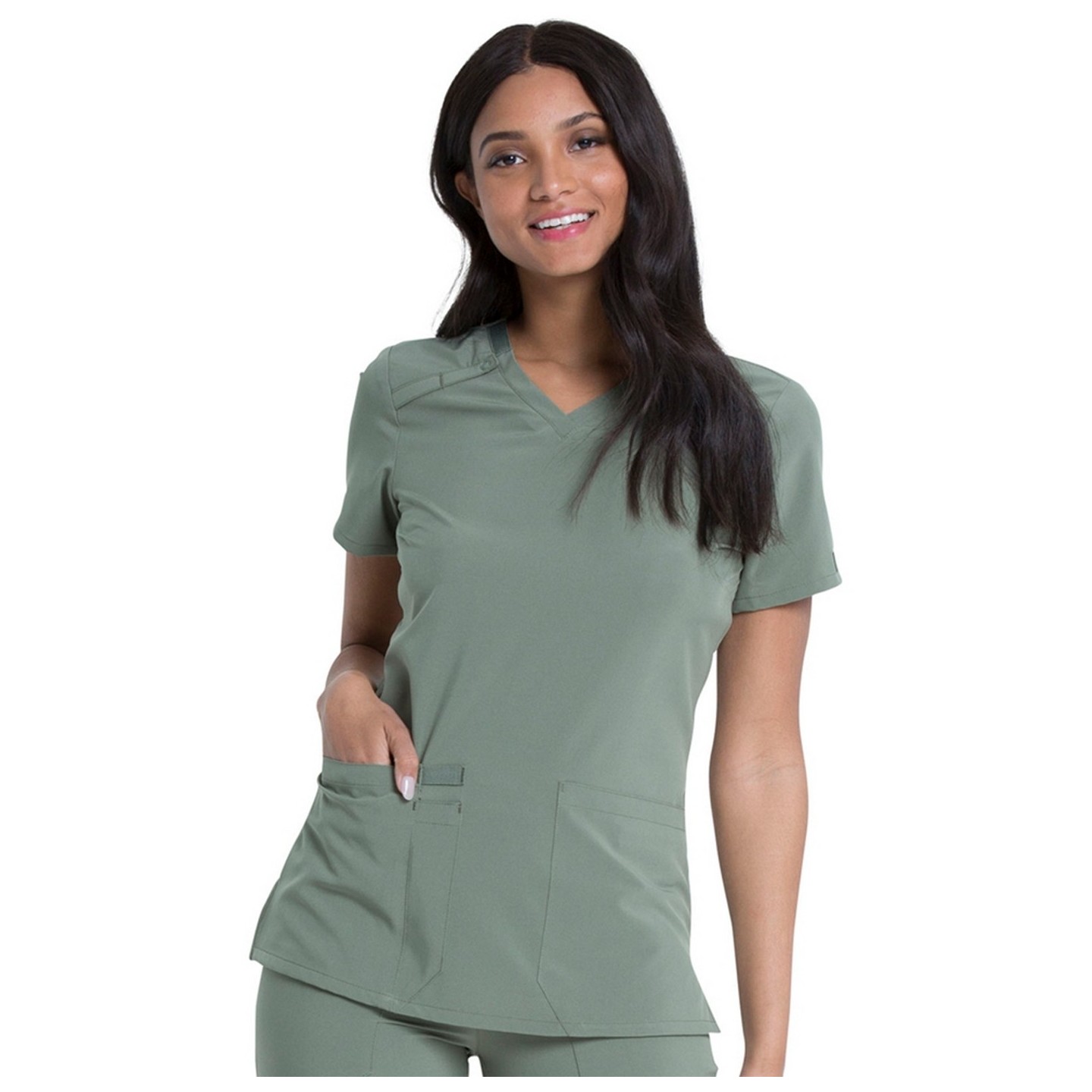 DK615 Dickies EDS Essentials 2 Pocket V-Neck Top