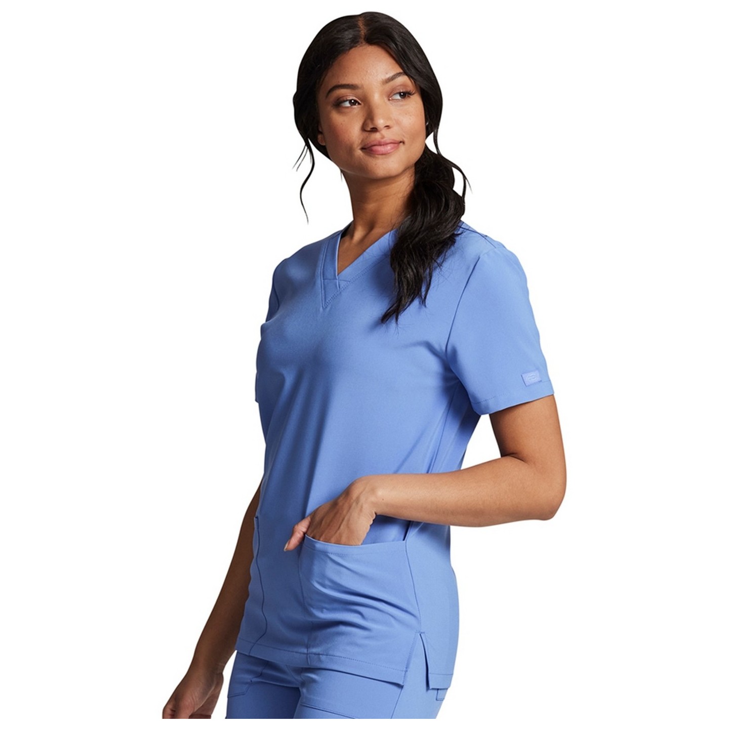 DK619 Dickies EDS Essentials Haut Unisexe à Col en V avec 2 Poches