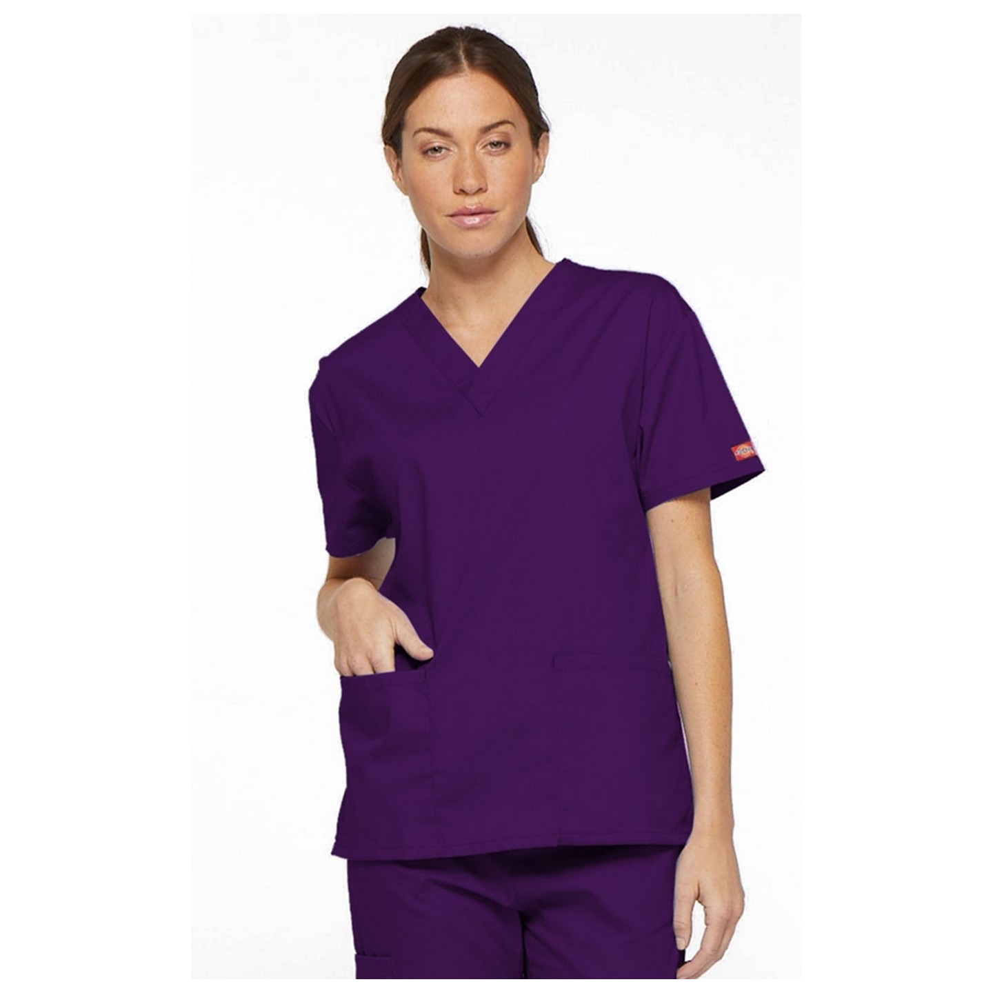 86706 Dickies EDS Signature 2 Pocket V-Neck Top