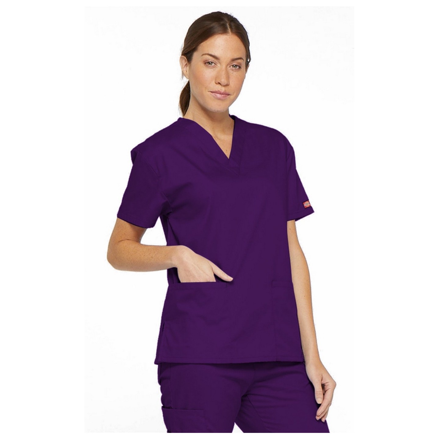 86706 Dickies EDS Signature 2 Pocket V-Neck Top