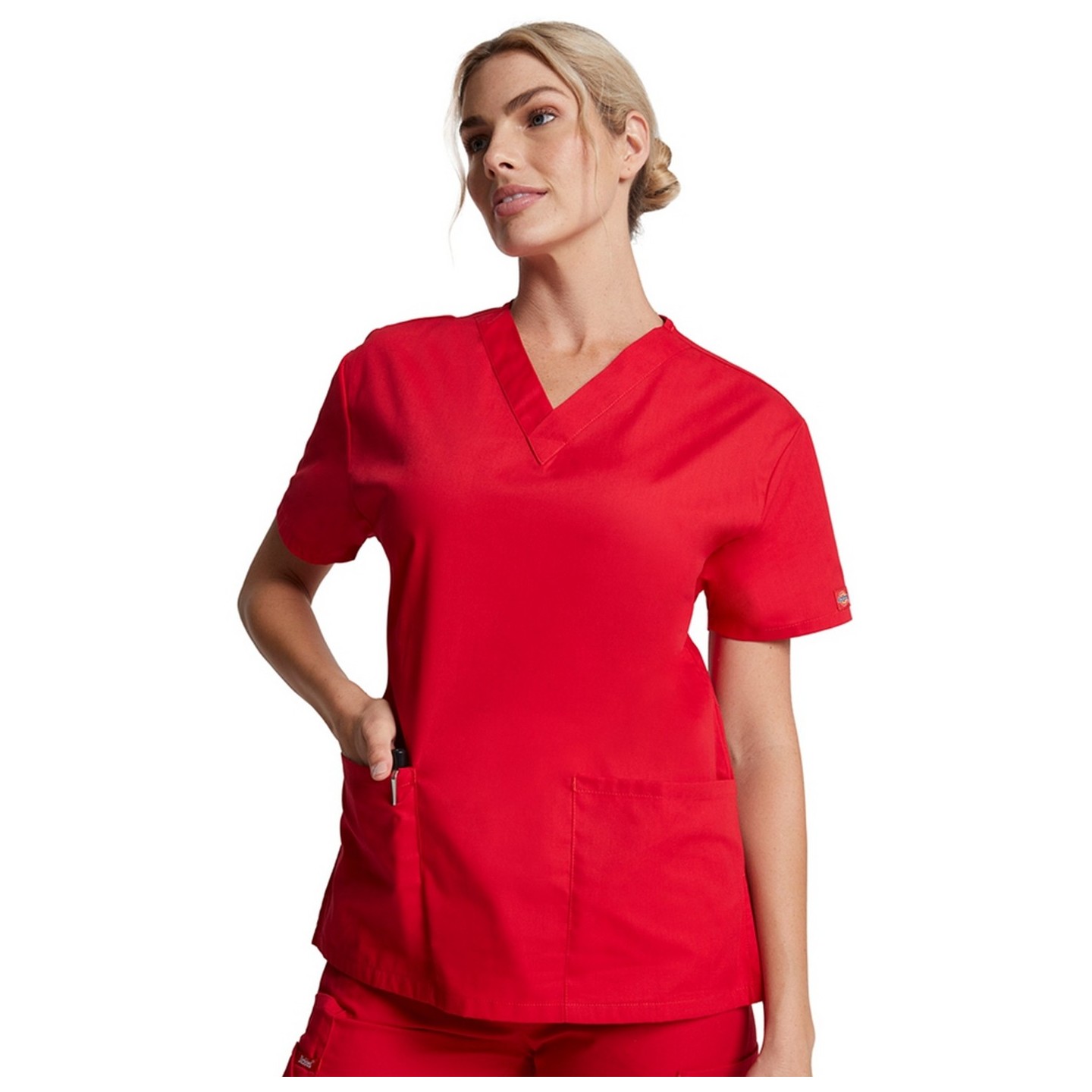 86706 Dickies EDS Signature 2 Pocket V-Neck Top