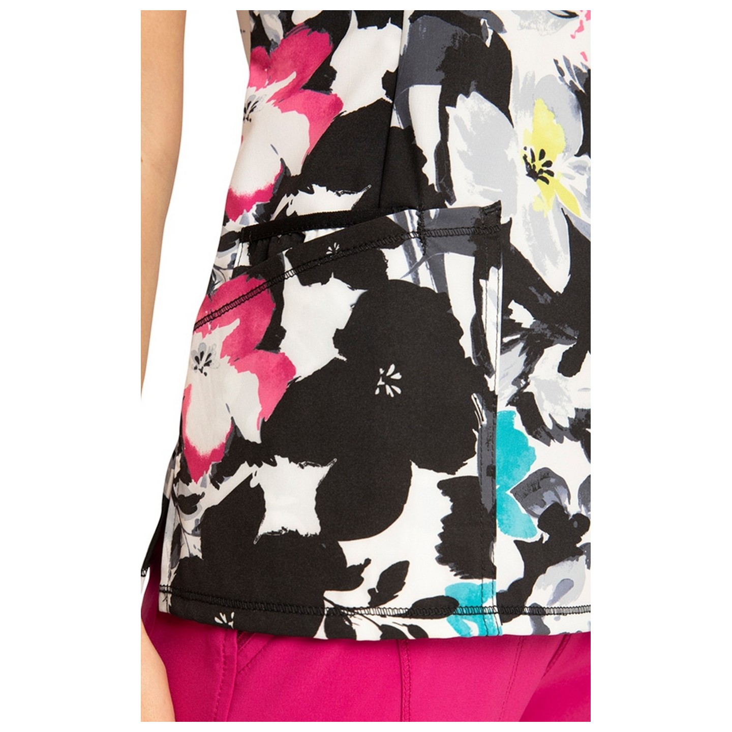 CK609 Top à col rond en Inky Garden - Cherokee Infinity - Antimicrobien