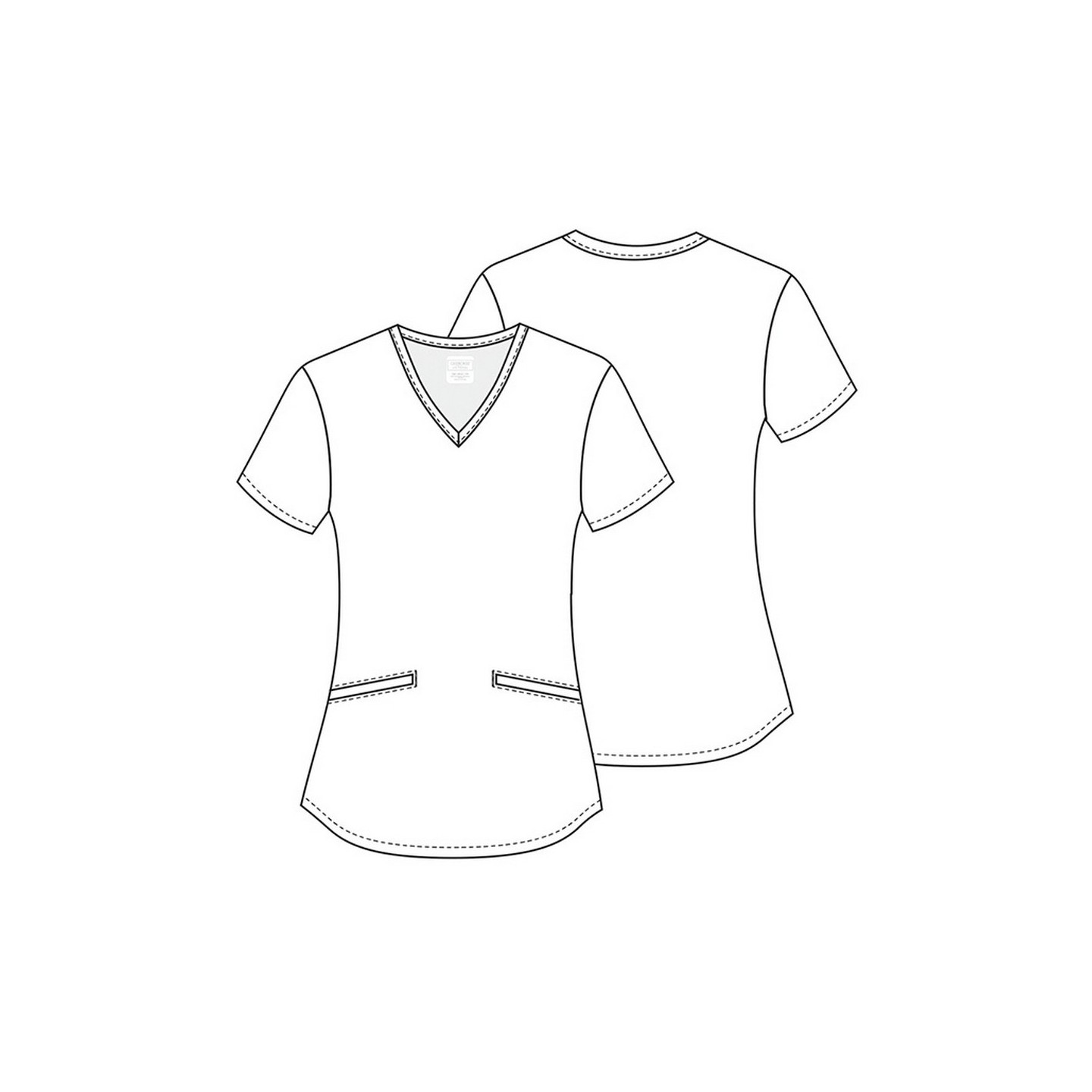 *FINAL SALE CK637 V-Neck Print Top in Science Friends - Cherokee Prints