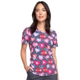*FINAL SALE CK703 Cherokee V-Neck Print Top in Dog Is Love