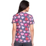 *FINAL SALE CK703 Cherokee V-Neck Print Top in Dog Is Love