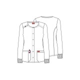 *VENTE FINALE DK306 Veste de survêtement à boutons-pression Dickies Prints en Super Smile