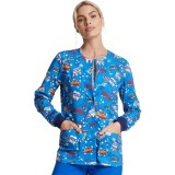 *FINAL SALE DK306 Dickies Prints Snap Front Warm-Up Jacket in Super Smile