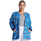 *FINAL SALE DK306 Dickies Prints Snap Front Warm-Up Jacket in Super Smile