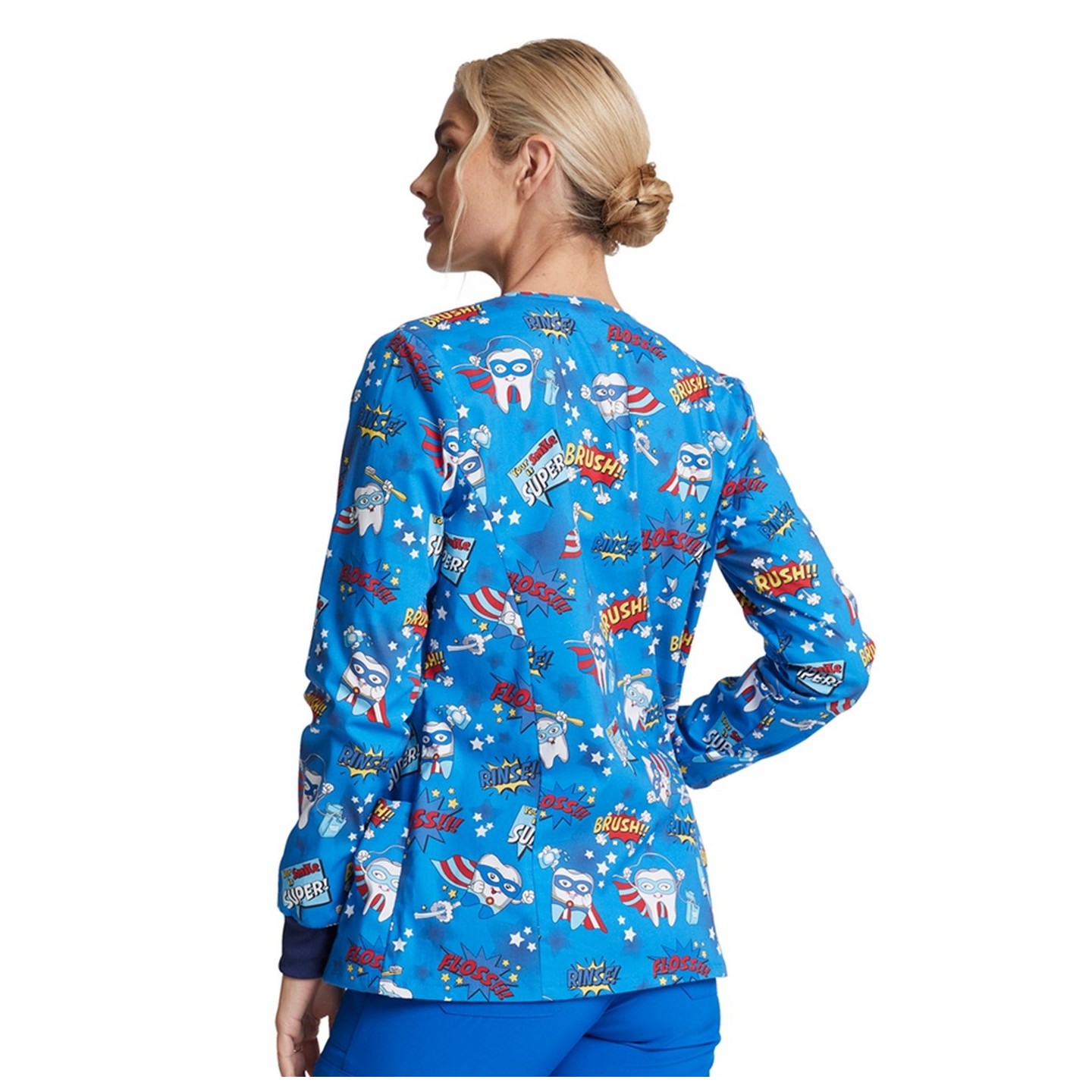 *VENTE FINALE DK306 Veste de survêtement à boutons-pression Dickies Prints en Super Smile