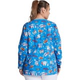 *VENTE FINALE DK306 Veste de survêtement à boutons-pression Dickies Prints en Super Smile