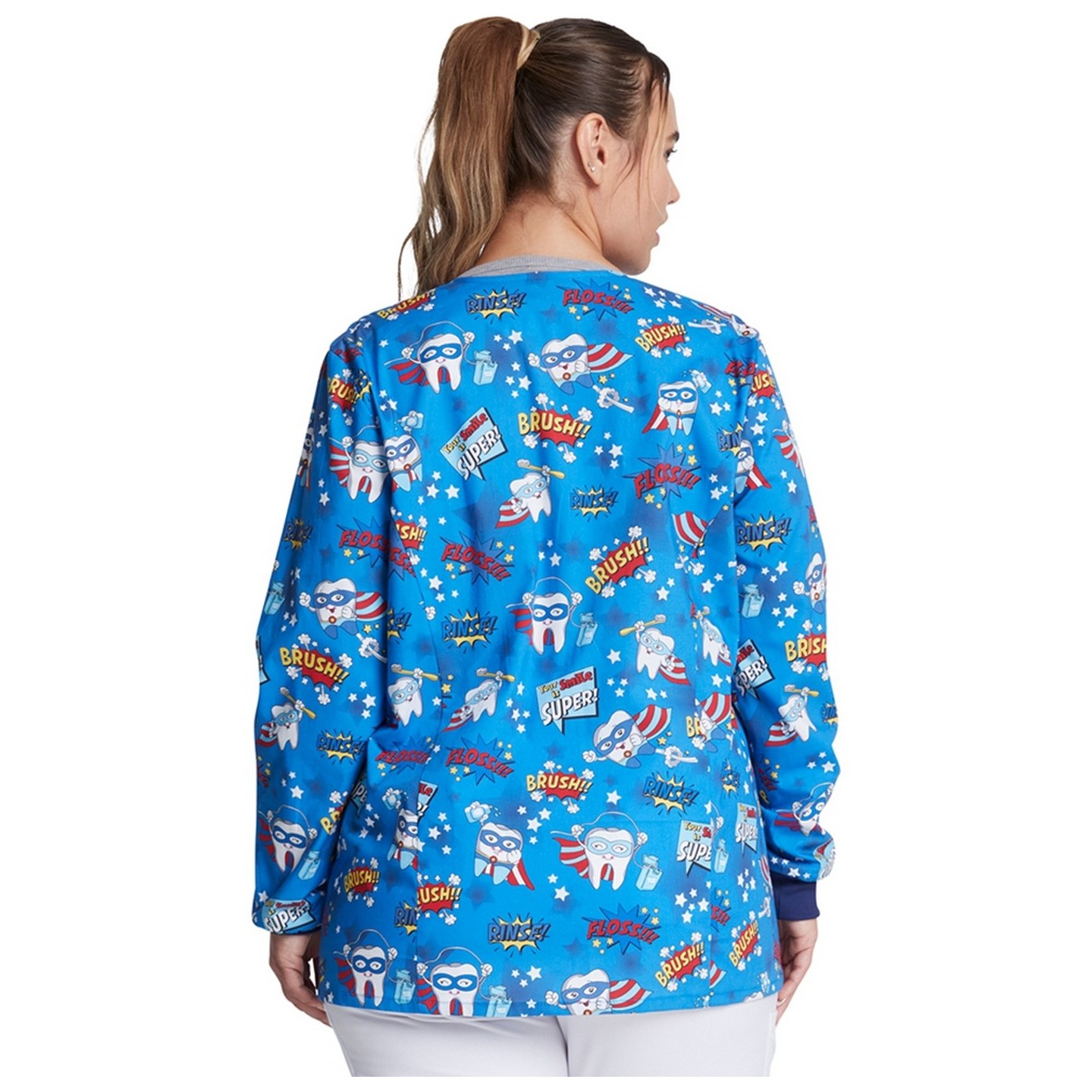 *VENTE FINALE DK306 Veste de survêtement à boutons-pression Dickies Prints en Super Smile
