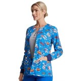 *VENTE FINALE DK306 Veste de survêtement à boutons-pression Dickies Prints en Super Smile