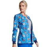 *FINAL SALE DK306 Dickies Prints Snap Front Warm-Up Jacket in Super Smile