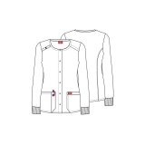 *FINAL SALE DK309 Dickies Prints Snap Front Warm-Up Jacket in Hoo Cares For You?