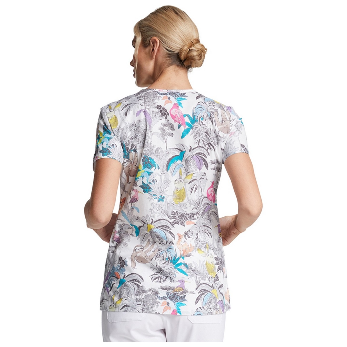 *VENTE FINALE DK704 Dickies - Top à col en V imprimé - Jungle Buddies