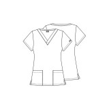 *VENTE FINALE DK704 Dickies - Top à col en V imprimé - Roo-ting For You