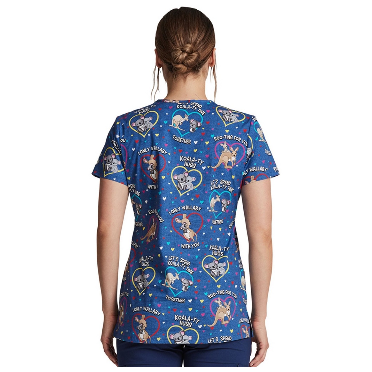 *VENTE FINALE DK704 Dickies - Top à col en V imprimé - Roo-ting For You