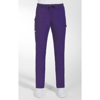 *VENTE FINALE EGGPLANT 412P Pantalon MOBB confort hausse avec cordon et élastique pour Femmes