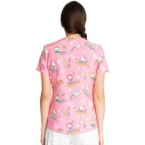 *VENTE FINALE TF770 Cherokee Licensed V-Neck Print Top in Hello Kitty Sunshine