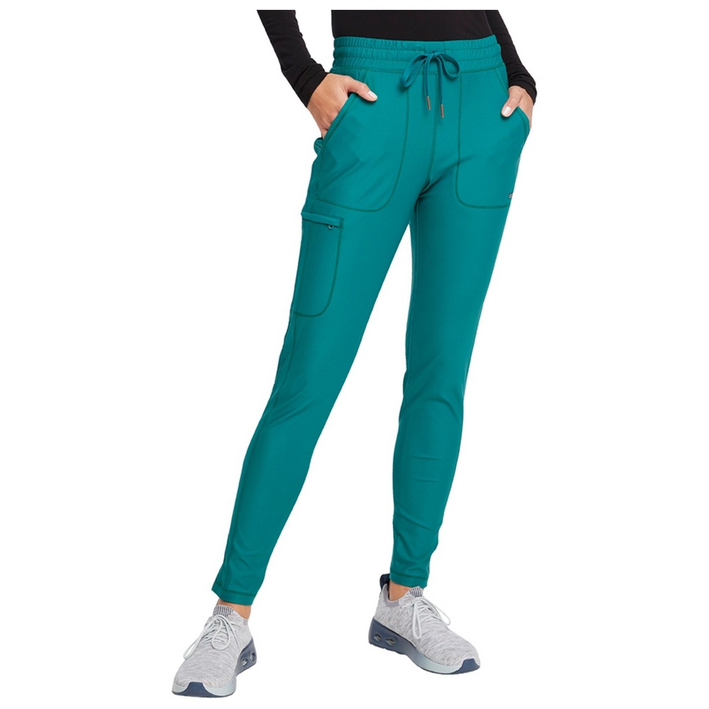 CK095 Pantalon taille moyenne à jambe fuselée et cordon de serrage - Cherokee Form