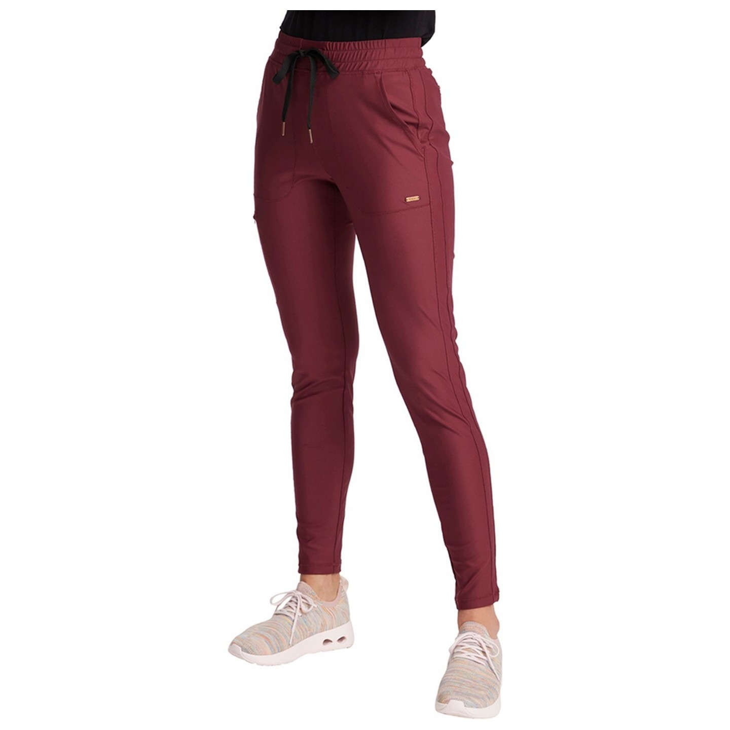 CK095 Pantalon taille moyenne à jambe fuselée et cordon de serrage - Cherokee Form