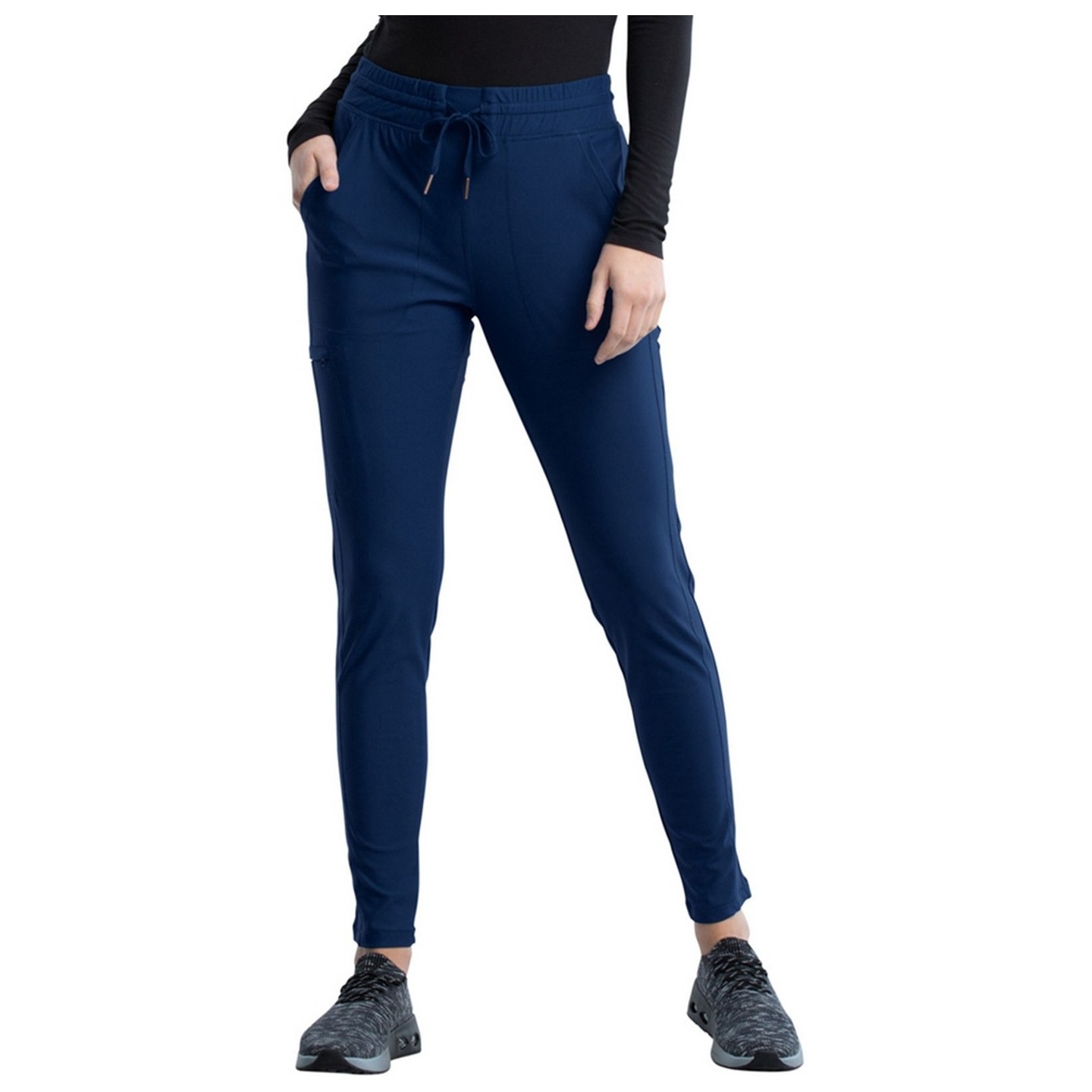 CK095 Pantalon taille moyenne à jambe fuselée et cordon de serrage - Cherokee Form