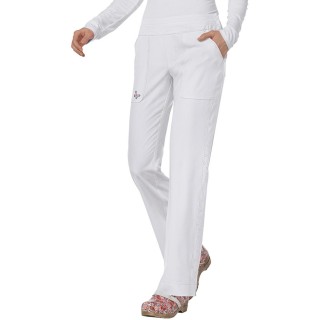 727 Koi Mariposa Maddi – Pantalon d’uniforme avec taille élastique - White