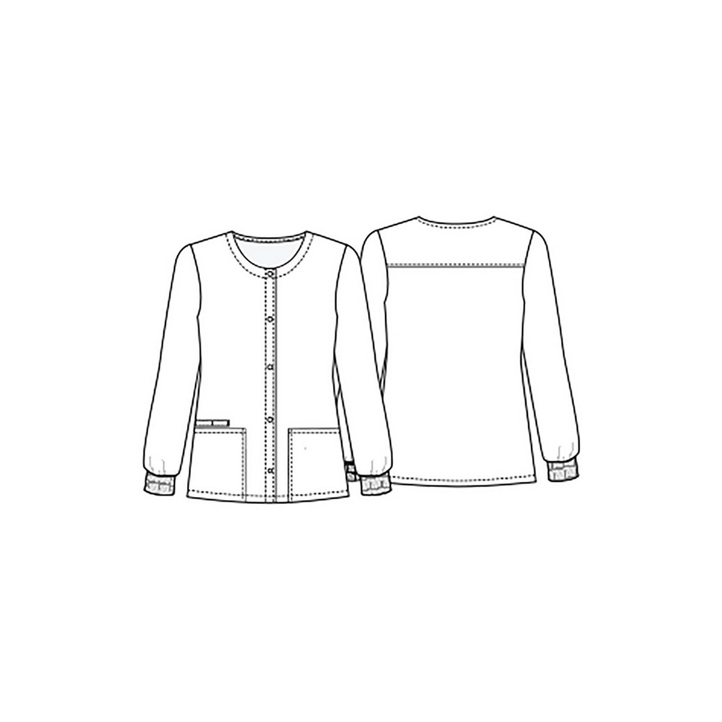 *VENTE FINALE CK321 Cherokee Prints Veste de survêtement à boutons-pression, coloris I'm A Dentisaurus