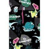 *FINAL SALE CK321 Cherokee Prints Snap Front Print Warm-up Jacket in I'm A Dentisaurus