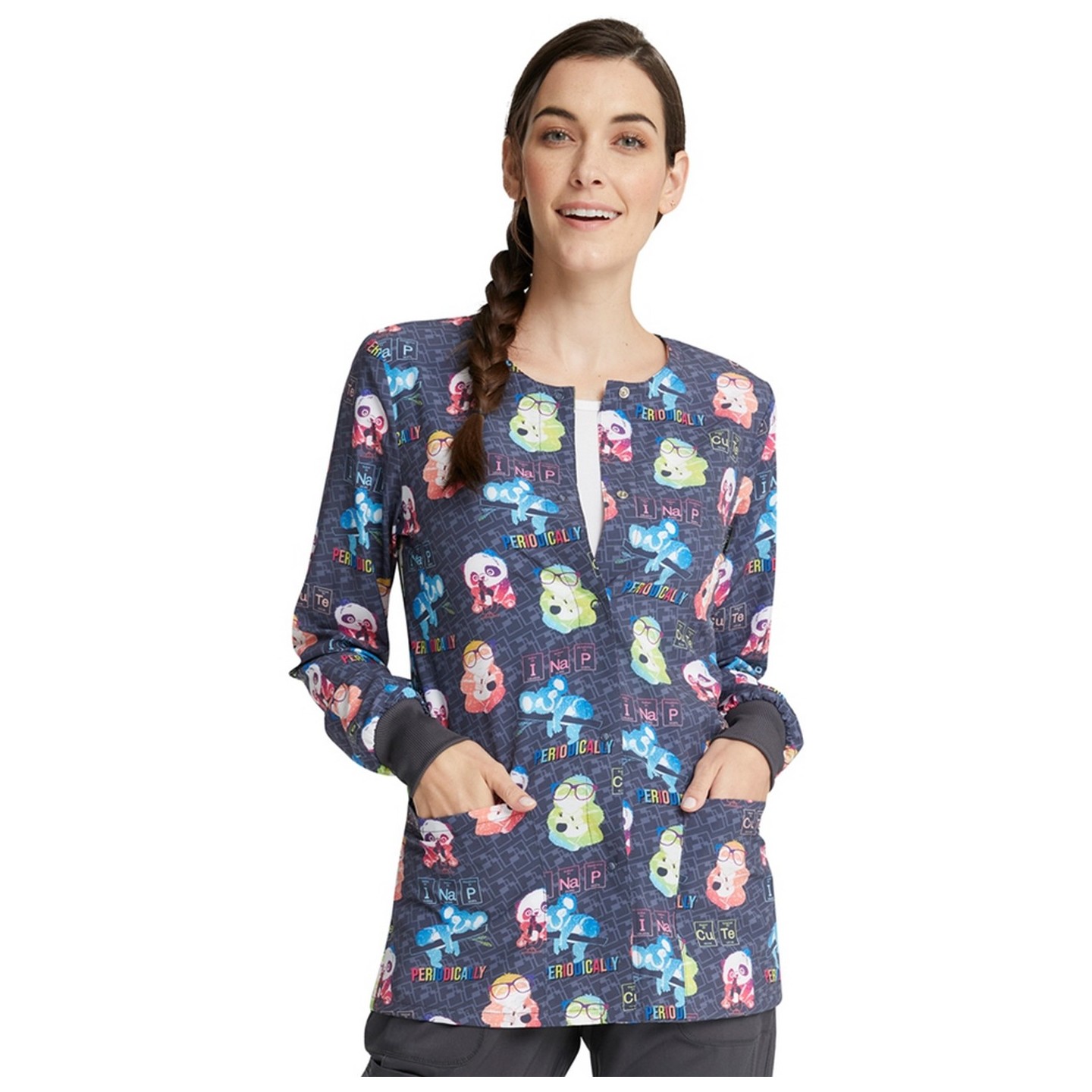 *VENTE FINALE CK321 Cherokee Prints Veste de survêtement à boutons-pression, coloris Science Friends