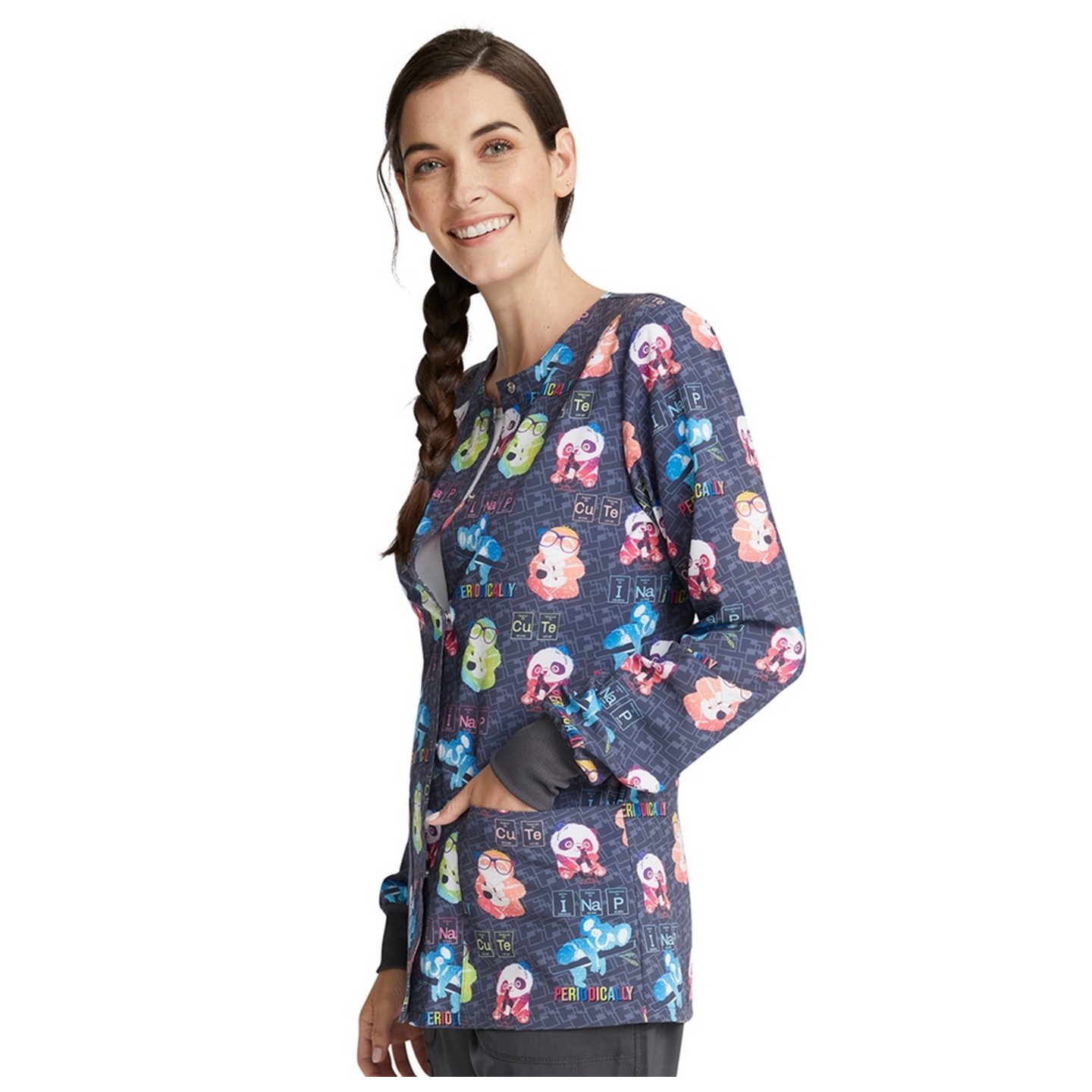 *VENTE FINALE CK321 Cherokee Prints Veste de survêtement à boutons-pression, coloris Science Friends