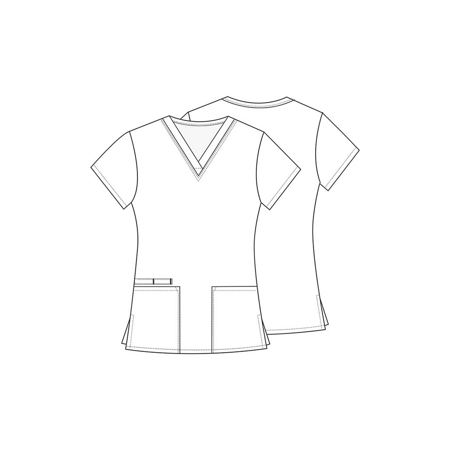 *VENTE FINALE CK616 Cherokee Prints V-Neck Print Top in Paws For A Cause