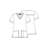 *FINAL SALE CK651 Cherokee Prints V-Neck Knit Panel Top in Jungle Babes