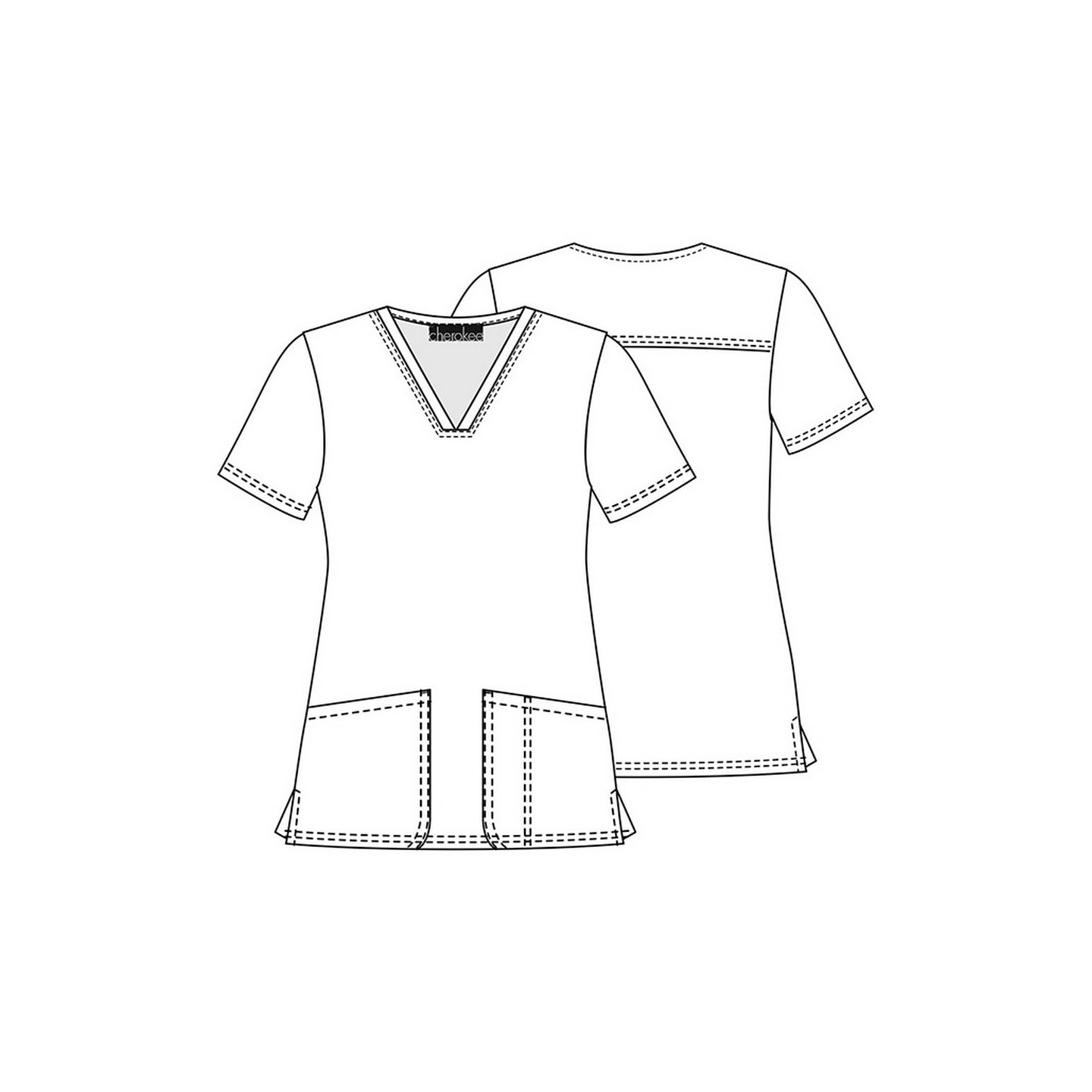 *VENTE FINALE CK651 Cherokee Prints V-Neck Knit Panel Top in Jungle Babes