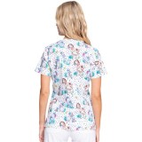 *FINAL SALE CK651 Cherokee Prints V-Neck Knit Panel Top in Jungle Babes