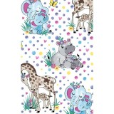 *FINAL SALE CK651 Cherokee Prints V-Neck Knit Panel Top in Jungle Babes