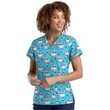 9810 Maevn Women's Printed V-Neck Top - Keep Calm and Sparkle On