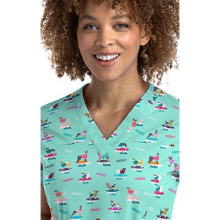 9810 Maevn Haut à Col en V Imprimé pour Femmes - Surf's Up