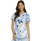 *FINAL SALE HS878 V-Neck Print Top in Daisy Spirit - HeartSoul Prints