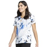 *FINAL SALE TF626 Cherokee V-Neck Print Top in All A Flutter