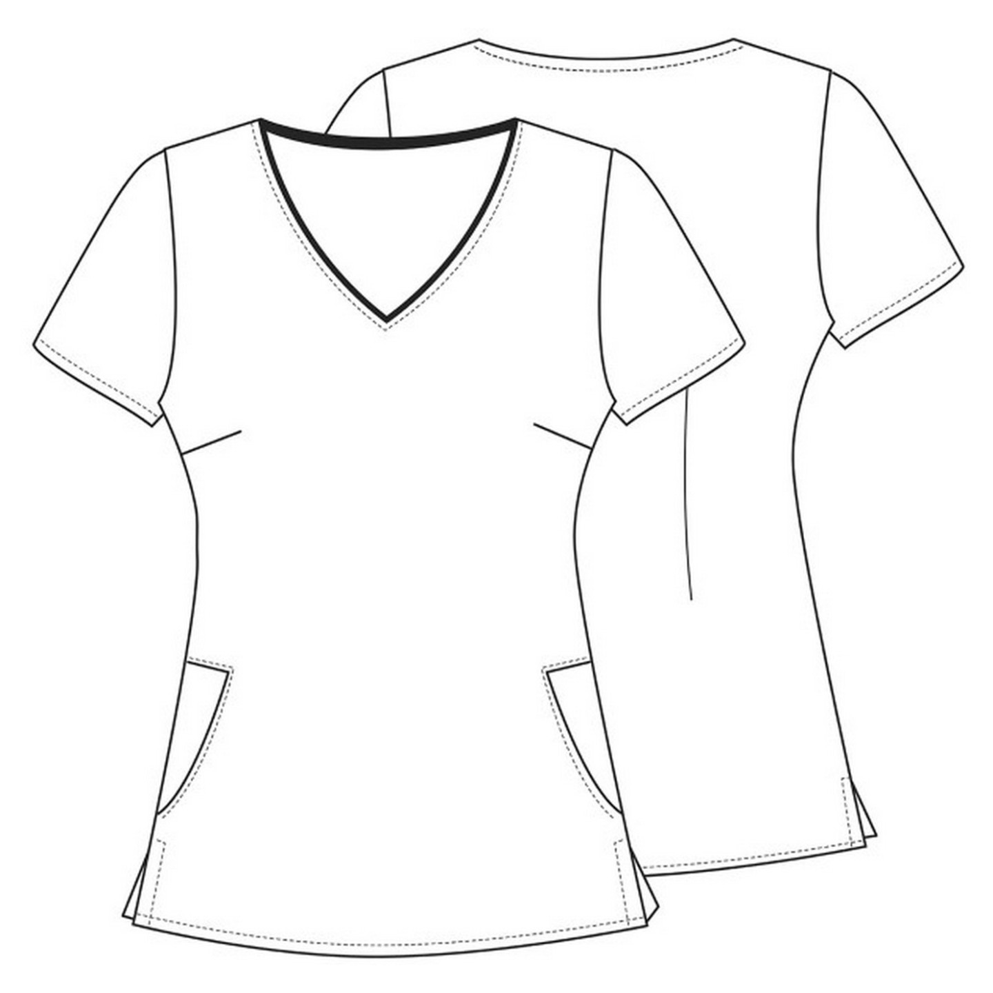 *FINAL SALE TF626 Cherokee V-Neck Print Top in All A Flutter