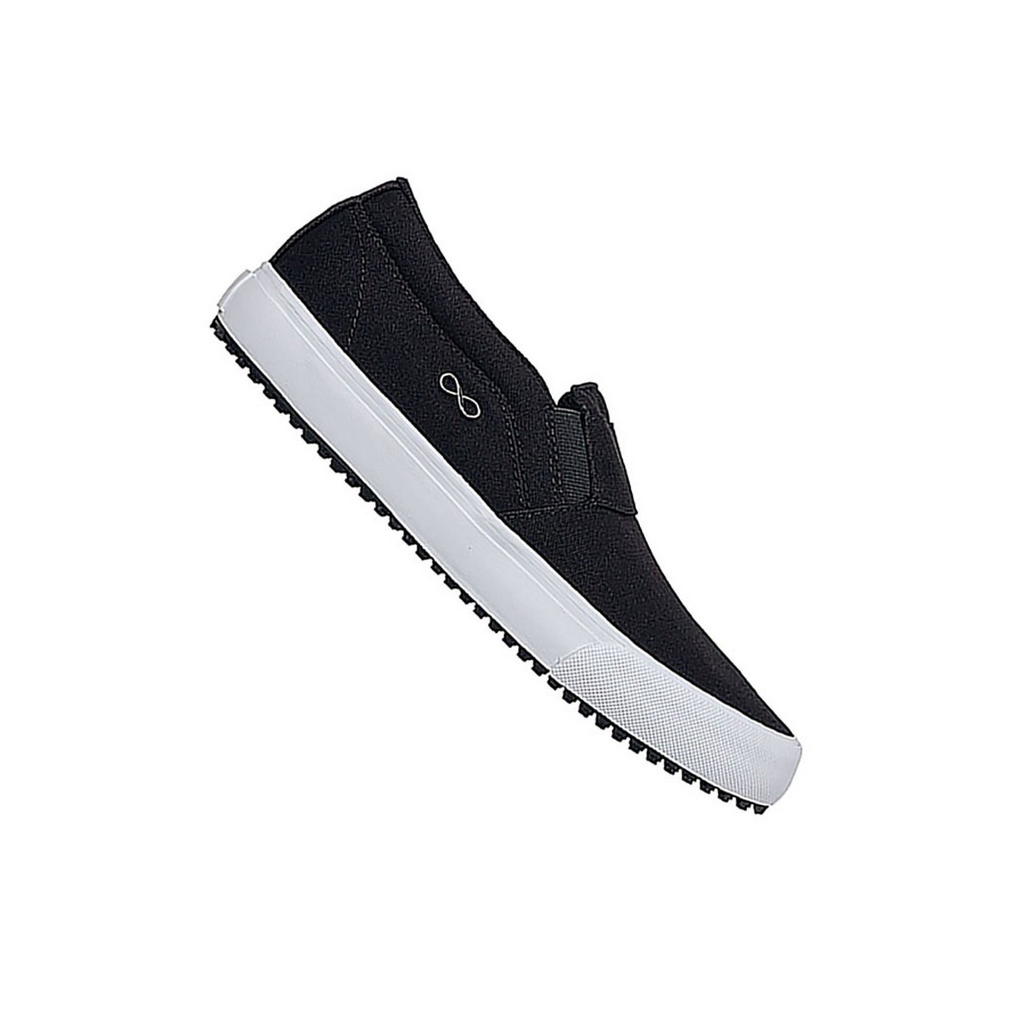 Rush TX Black/White Chaussures Slip On Antidépartante et Résistant à l'Eau pour Femmes de Infinity Footwear par Cherokee
